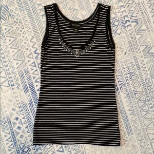 WHBM Embellished Fitted Tank Top